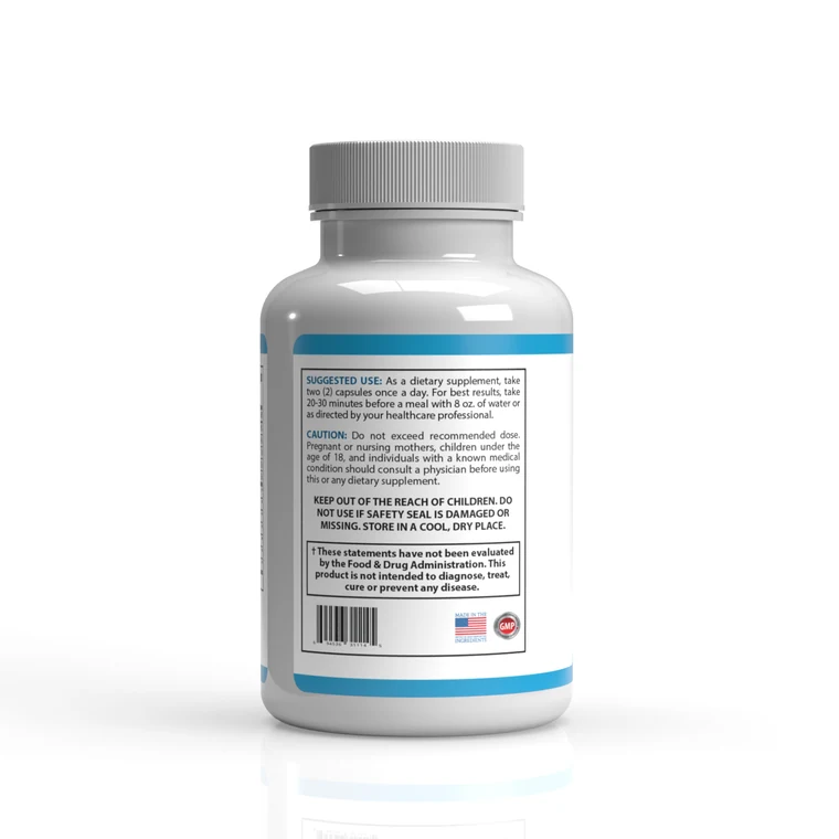 iGenics suggested use panel printed on the bottle, showing dosing and storage directions